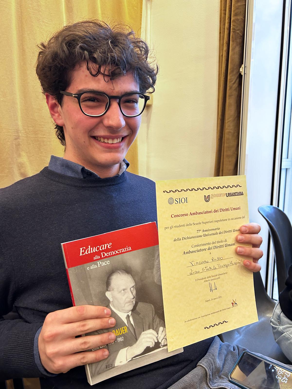 Premiazione Concorso Ambasciatori dei Diritti Umani 2